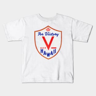 WWII V for Victory, Hawaii Kids T-Shirt